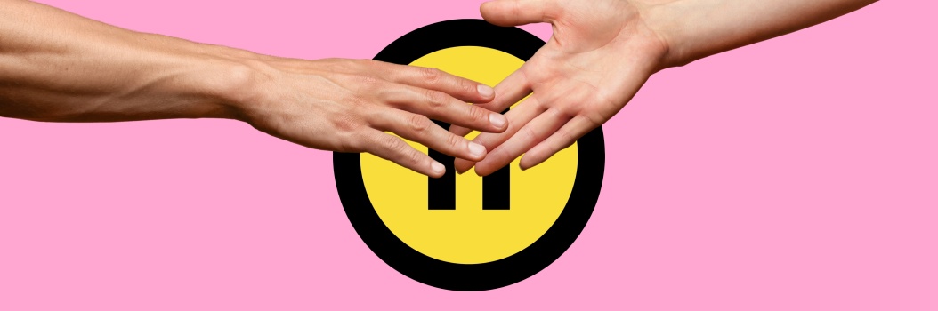 Erätauko-dialogin logo ja auttavat kädet