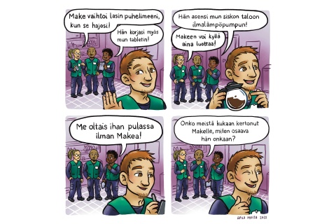 Jotpa sarjakuva Osaaminen näkyviin