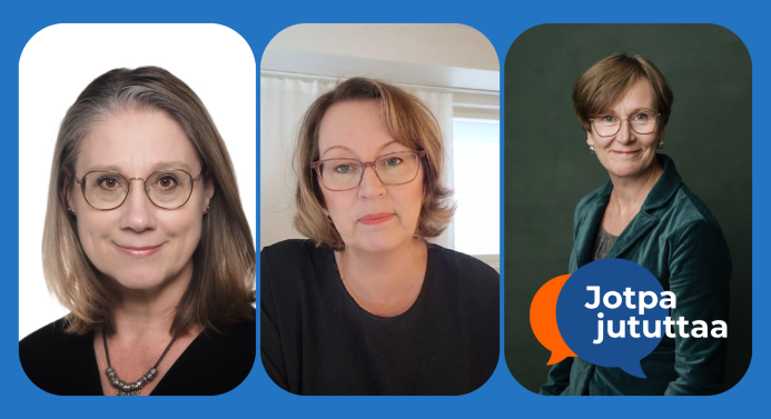 Kolmen henkilön kasvokuvat vierekkäin.